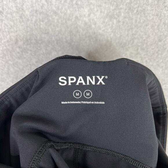 SPANX Black Booty Boost 7/8 Leggings Tummy Control Size Medium - Picture 12 of 12